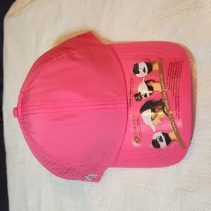 Vimhue Caps engineered by women for women. Pink with UPF-50+ protection